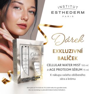 ✨Další krásný dárek od Institut Esthederm🤩 K libovolnému krému a séru na vás čeká balíček s •Water Mist 100ml •Age Proteom...